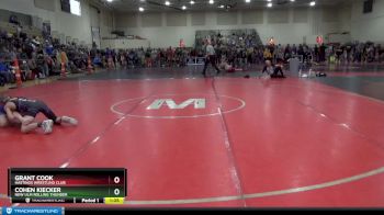 95 lbs Cons. Round 2 - Cohen Kiecker, New Ulm Rolling Thunder vs Grant Cook, Hastings Wrestling Club