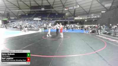 74 lbs Cons. Semis - Myles McBeain, Washington vs Earl Leighton, White River Hornets Wrestling Club