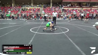 61 lbs Quarterfinal - Diego Covarrubias, Wichita Blue Knight vs Aiden Asher, CYWC