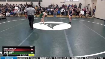 106 lbs Round 5 - Luke Santy, St. John Paul II vs Greg Worley, James Clemens HS