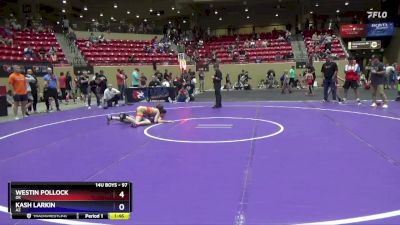 97 lbs Semifinal - Westin Pollock, OK vs Kash Larkin, AZ