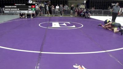 115 lbs Consi-qtrs - Walker Hyde, Tioga vs Justin Savage Jr, Front Royal