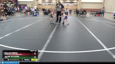 44 lbs Round 1 - Dallas Pierce, Cookeville Youth Wrestling vs Jacob Villazon, TCWC