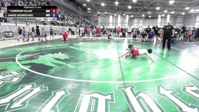 86 lbs 3rd Place Match - Cameron Allan, Inland Northwest Wrestling Training Center vs James DesRoches, Inland Northwest Wrestling Training Center