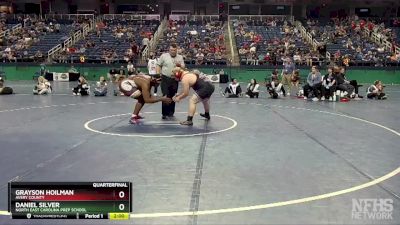 1A 285 lbs Quarterfinal - Daniel Silver, North East Carolina Prep School vs Grayson Hoilman, Avery County