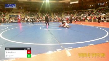 80 lbs Consi Of 16 #1 - Wesley Martin, 2TG vs Baze Fox, Cowboy Wrestling Club