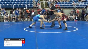 132 lbs Cons 16 #1 - Dylan Stroud, Indiana vs Thomas Nichols, Connecticut