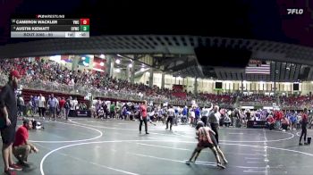 90 lbs Champ. Round 2 - Cameron Wackler, Valentine Wrestling Club vs Austin Kiewatt, Ogallala Youth Wrestling Club