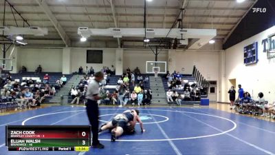 190 lbs Finals (2 Team) - Zach Cook, Brantley County HS vs Elijah Walsh, Brunswick