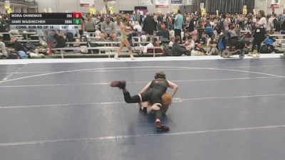 100 lbs Cons. Sub-rd Of 16 - Nora Ohnemus, Sebolt Wrestling Academy vs Jamii Washechek, Black Hills Wrestling Academy