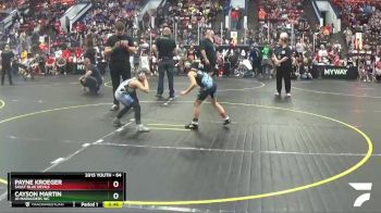 64 lbs Cons. Round 3 - Payne Kroeger, Sault Blue Devils vs Cayson Martin, Jr Marauders WC