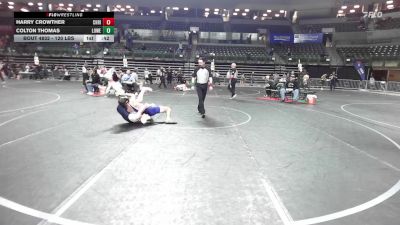 120 lbs 5th Place - Harry Crowther, Christian Brothers Academy vs Colton Thomas, Lower Cape May