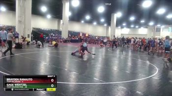 157 lbs Round 1 (8 Team) - Brayden Ranauto, Team Delaware vs Gage Wentzel, Team Nauman Pink