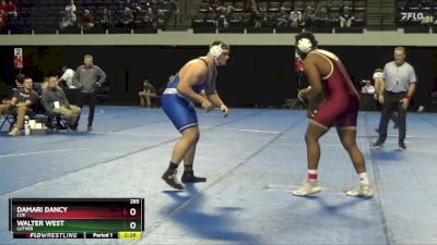 285 lbs Quarterfinal - Walter West, Luther vs Damari Dancy, Coe