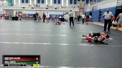 60 lbs Round 5 - Greyson Sauer, Ssaw vs Eesa Mirza, FL Scorpions Wrestling Club