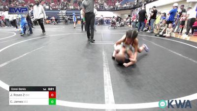 61 lbs Consolation - Juliette Rosas 2, OKC Saints Wrestling vs Case James, Blaine County Grapplers