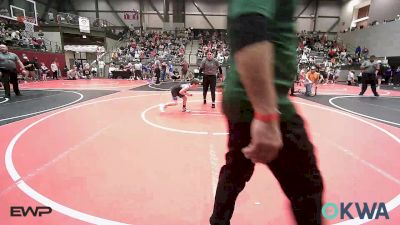 61 lbs Consi Of 8 #1 - Alex Freeman, Muskogee Rougher Youth Wrestling vs Jones Myers, Checotah Matcats
