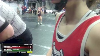 65 lbs Quarterfinal - Brindley Mazzulla, Team Nebraska vs Julianna LaSavage, Team Wisconsin