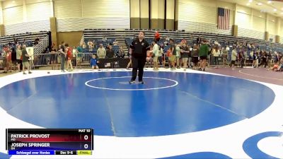 132 lbs Cons. Round 2 - Patrick Provost, MO vs Joseph Springer, OH