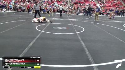 84 lbs Champ. Round 1 - Brantley Williams, Maize Wrestling Club vs Peyton Kirkpatrick, SlyFox