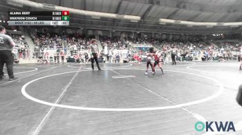 46 lbs Consi Of 16 #2 - Alaina Bert, Del City Little League Wrestling vs Drayson Couch, Del City Little League Wrestling