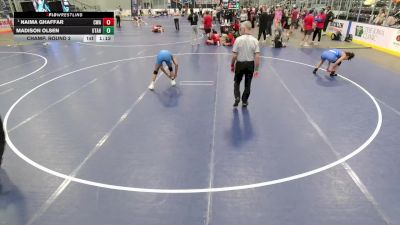 Junior Girls - 135 lbs Champ. Round 2 - Jada Hansen, Doomsday Wrestling Club vs Nora Akpan, Minnesota