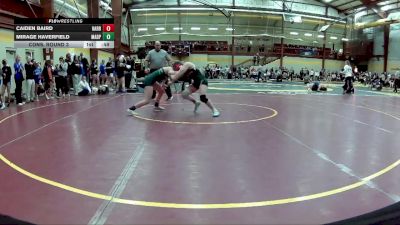 110 lbs Cons. Round 3 - Caiden Baird, Harrison vs Mirage Haverfield, Madison Plains HS