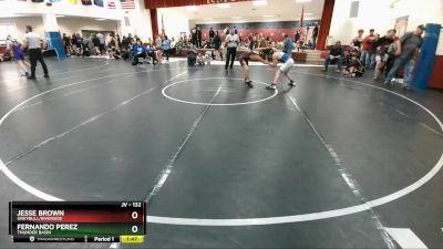 132 lbs Cons. Round 3 - Jesse Brown, Greybull/Riverside vs Fernando Perez, Thunder Basin