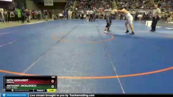285 lbs Champ. Round 1 - Seth Gerhardt, Mandan vs Anthony Jacklovich, West Fargo