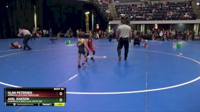 45 lbs Semifinal - Axel Isakson, Pardeeville Boys Club Youth Wr vs Alan Petersen, American Outlaws Wrestling