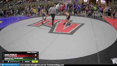 71 lbs Cons. Round 1 - John Mobley, Scappoose Mat Club vs Brentley Pickhard, Hawk Mat Club