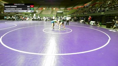 170 lbs 5th Place - Kailee Cadena, Bakersfield Christian vs Alexandra Castro, Highland (Bakersfield)