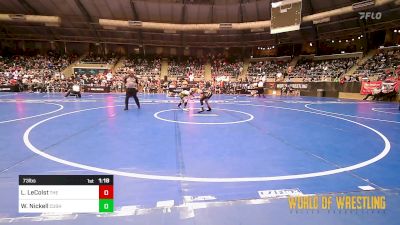 73 lbs Round Of 32 - Lane LeColst, The Best Wrestler vs Wes Nickell, Cushing