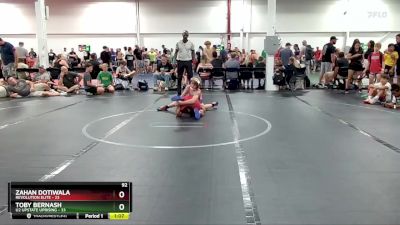 92 lbs Round 4 (6 Team) - Toby Bernash, U2 Upstate Uprising vs Zahan Dotiwala, Revolution Elite