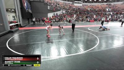 66 lbs Cons. Semi - Collin Ysquierdo, Askren Wrestling Academy vs Barrett Crabb, New London