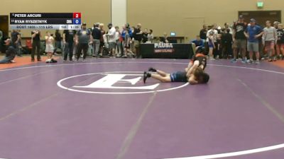 115 lbs Champ. Rd Of 16 - Peter Arcuri vs Ryan Ryszetnyk, Savage Wrestling Academy