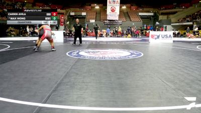 Junior Boys - 126 lbs Quarters - Caiden Avila, Red Wave Wrestling vs Max Wong, Mad Dawg Wrestling Club