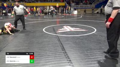 78 lbs Round Of 16 - Addie Saussol, Canon McMillan vs Hannah Kennis, Avonworth