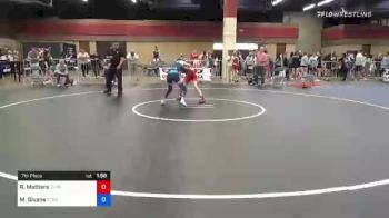 92 lbs 7th Place - Reagan Mathers, Thorobred Wrestling Club vs Matti Givens, Texas Takedown Academy