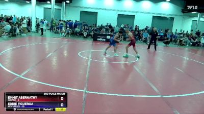 130 lbs Placement Matches (8 Team) - Emmit Abernathy, Indiana vs Eddie Figueroa, New Jersey