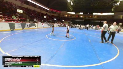 63-73 lbs Round 2 - Jezebella Ayala, Heritage Middle School vs Kayleigh Tanner, Dust Devils