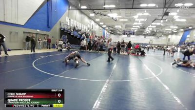 112 lbs Cons. Semi - Cole Sharp, Uintah Jr High Wrestling vs Quade Probst, Sanderson Wrestling Academy