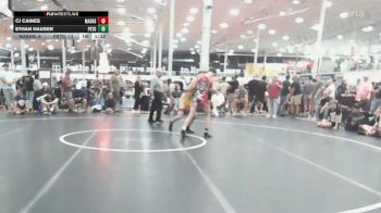 128 lbs 3rd Place - CJ Caines, Mat Assassins Black - HSC vs Ethan Hauser, Prestige Worldwide Blue - HSC