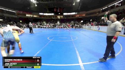 144 lbs Cons. Round 7 - Dominic Pacheco, Payson vs Jake Dickey, Camp Verde