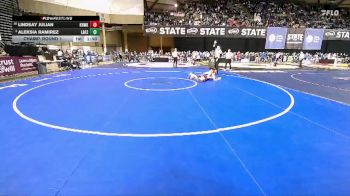 Girls 3A 100 lbs Champ. Round 1 - Aleksia Ramirez, Lakes (Girls) vs Lindsay Julian, Kennewick (Girls)