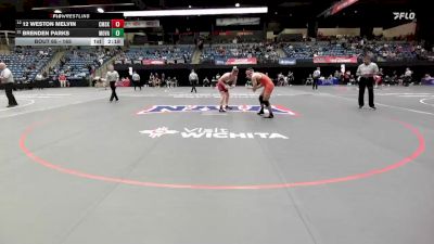 165 lbs Champ. Round 1 - Brenden Parks, Missouri Valley vs 12 Weston Melvin, Cumberlands