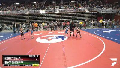 53 lbs Cons. Round 2 - Anthony Nollen, Cowboy Kids Wrestling Club vs Rowan Rasmussen, Windy City Wrestlers