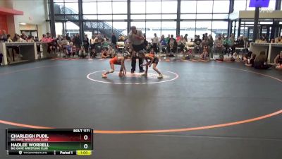 N-1 lbs Round 3 - Hadlee Worrell, Big Game Wrestling Club vs Charleigh Pudil, Big Game Wrestling Club