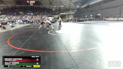 Girls 3A/4A 135 Quarterfinal - Nevaeh Vogtman, Kennewick (Girls) vs Bailey Parker, Peninsula (Girls)