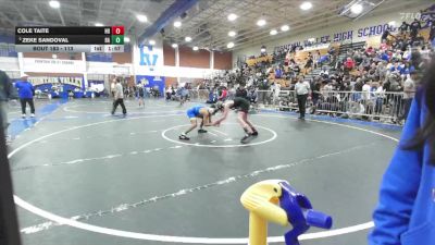 113 lbs Champ. Round 2 - Zeke Sandoval, Bishop Amat vs Cole Taite, Huntington Beach